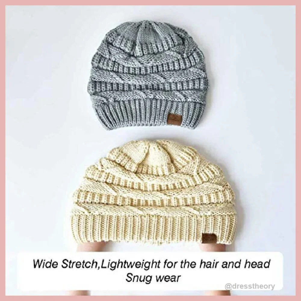 Oversize Chunky Slouchy Beanie Winter Hat Women's Acrylic Knit Ski Cap - Picture 4 of 8